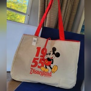 NWT Disney Parks Disneyland Mickey Mouse Reversible Purse/Book Bag Unisex